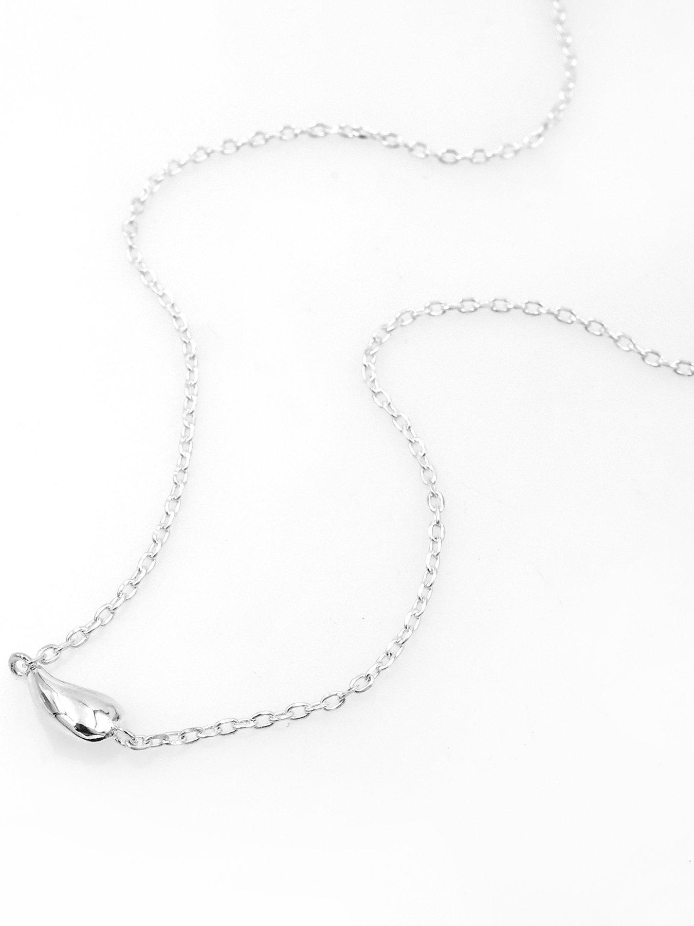 the-edit-hs-edit-teardrop-sterling-silver-teardrop-pendant-necklacestillFront