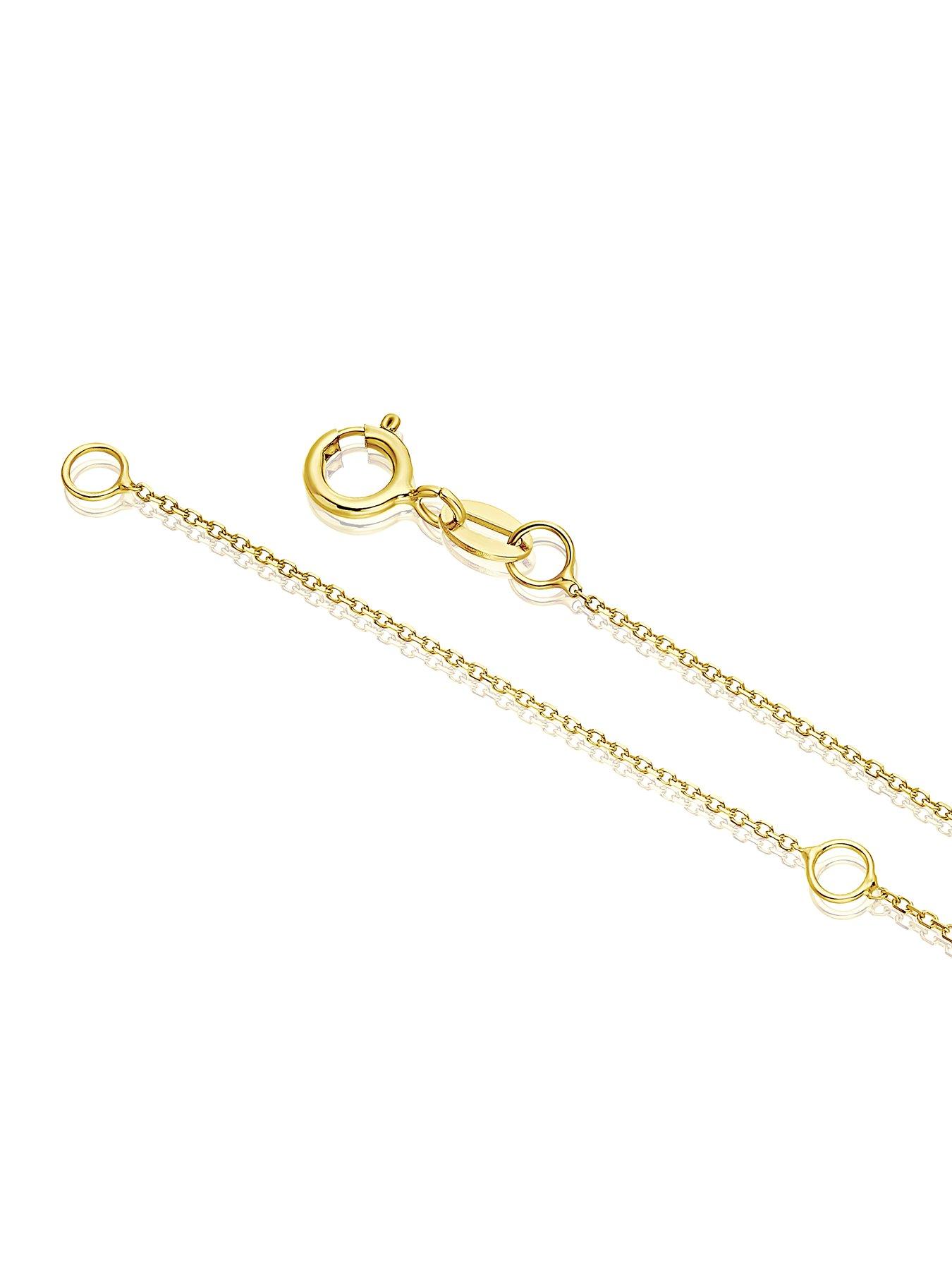 Image 3 of 3 of H. Samuel 9ct Yellow Glitter Interlocking Heart Necklace