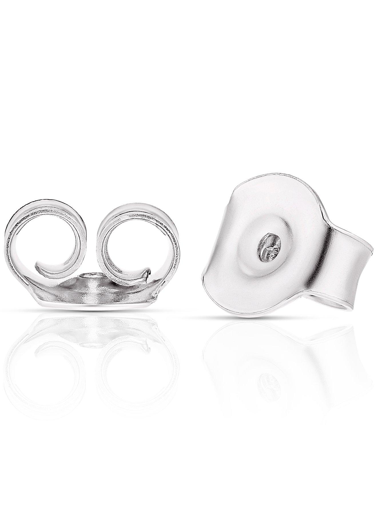 Image 2 of 2 of H. Samuel 9ct White Gold Cubic Zirconia Stud Earring