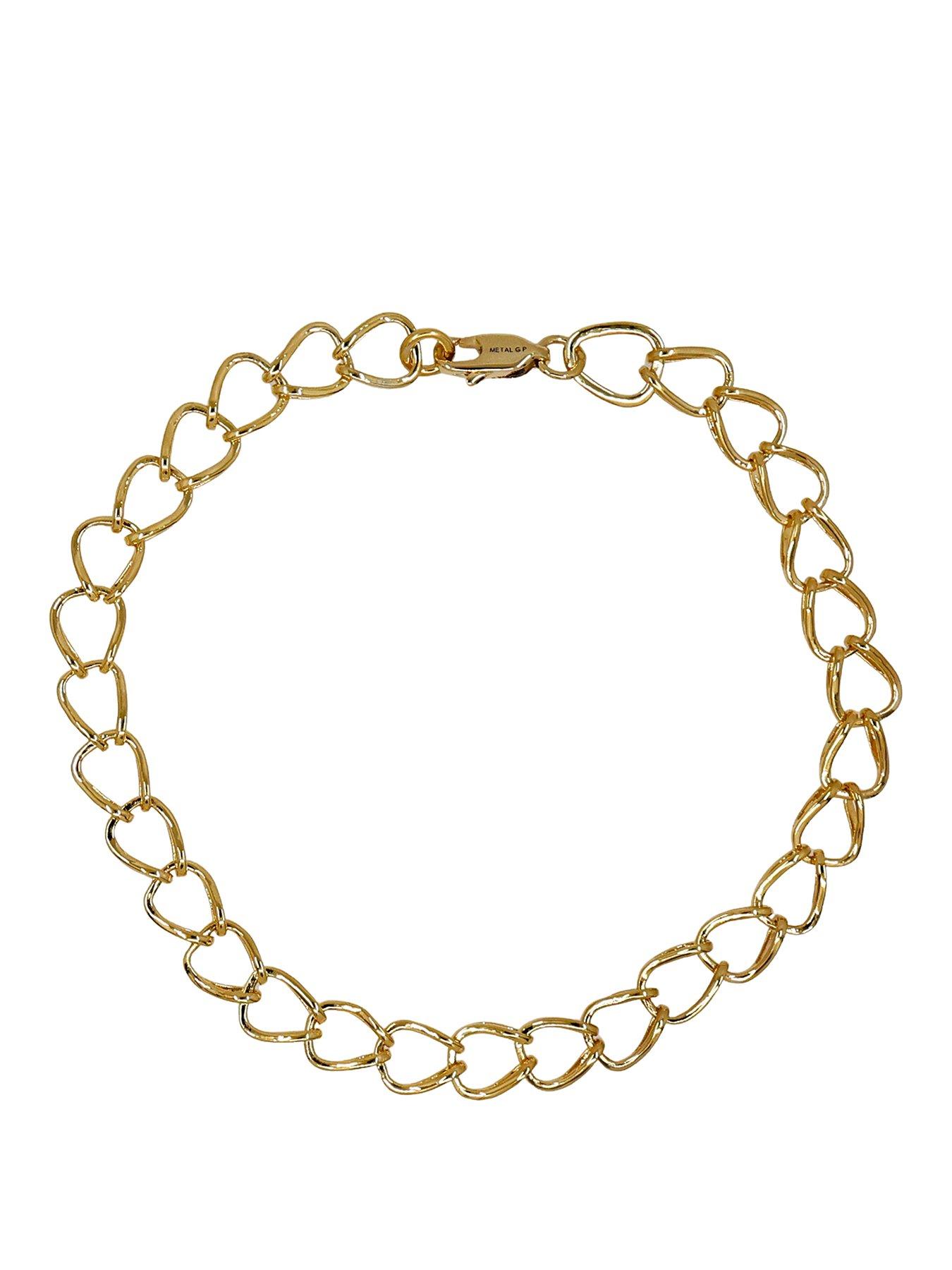 Image 1 of 5 of The Edit HS Edit CHAINS 18ct Yellow Gold Plated Plain Large Link Chain Bracelet
