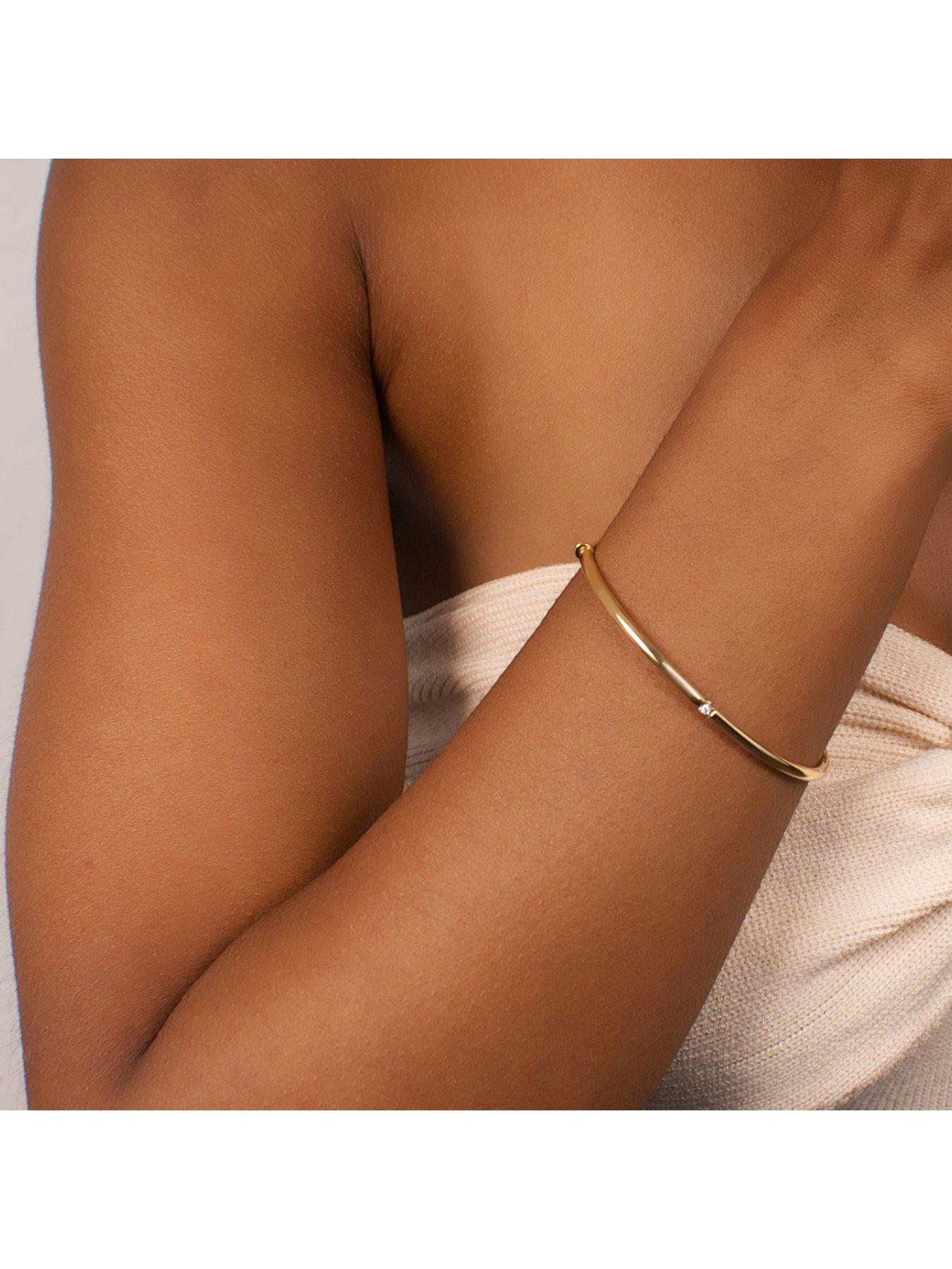 Image 3 of 5 of Kleora KLEORA AURORA Modern Electrum Miracle Plate Diamond Bangle