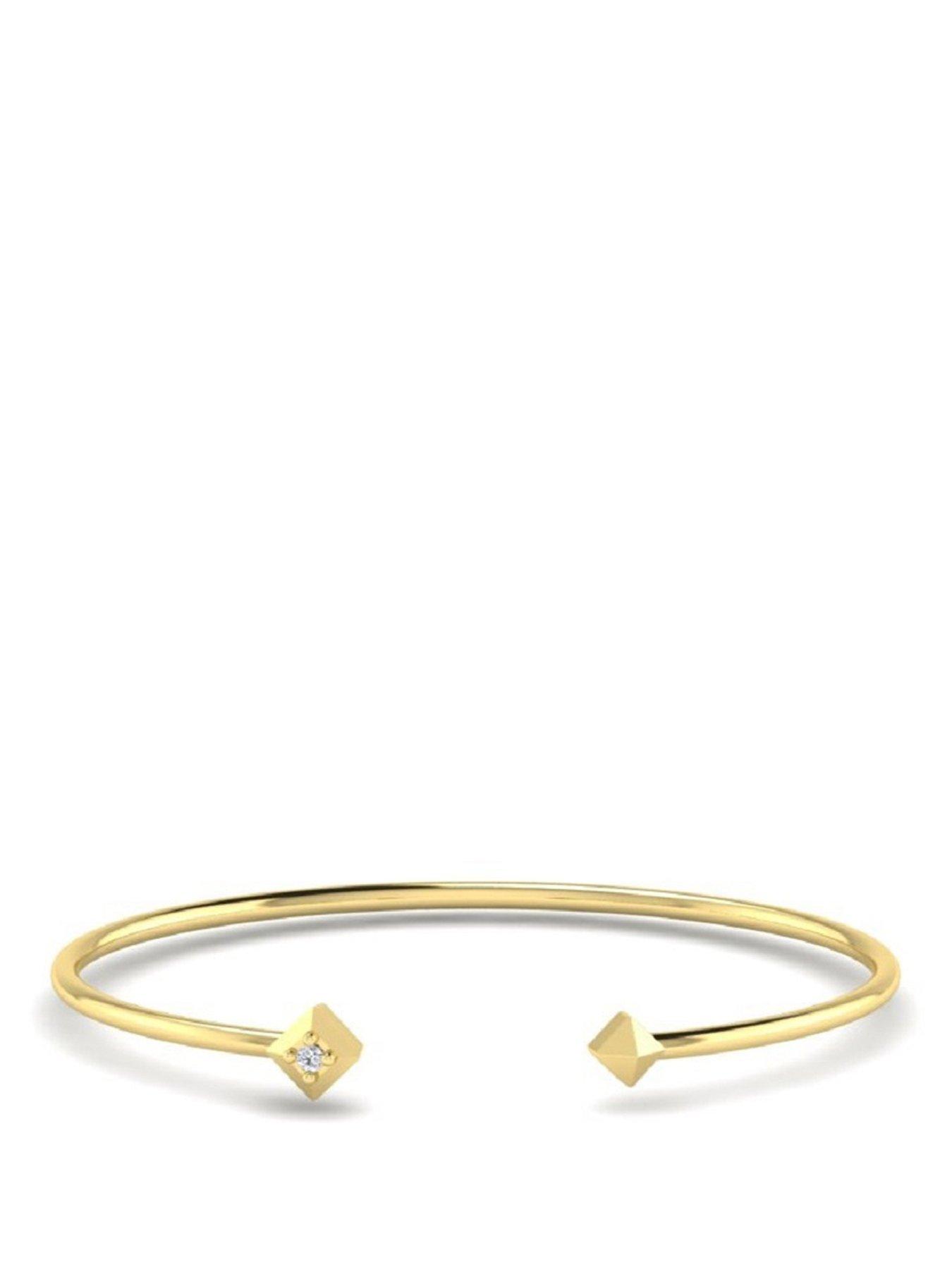 Image 1 of 6 of Kleora KLEORA PYRAMID Modern Electrum Diamond Pyramid Bangle