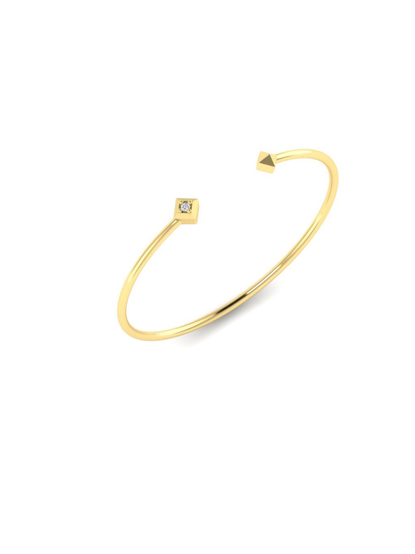 Image 2 of 6 of Kleora KLEORA PYRAMID Modern Electrum Diamond Pyramid Bangle