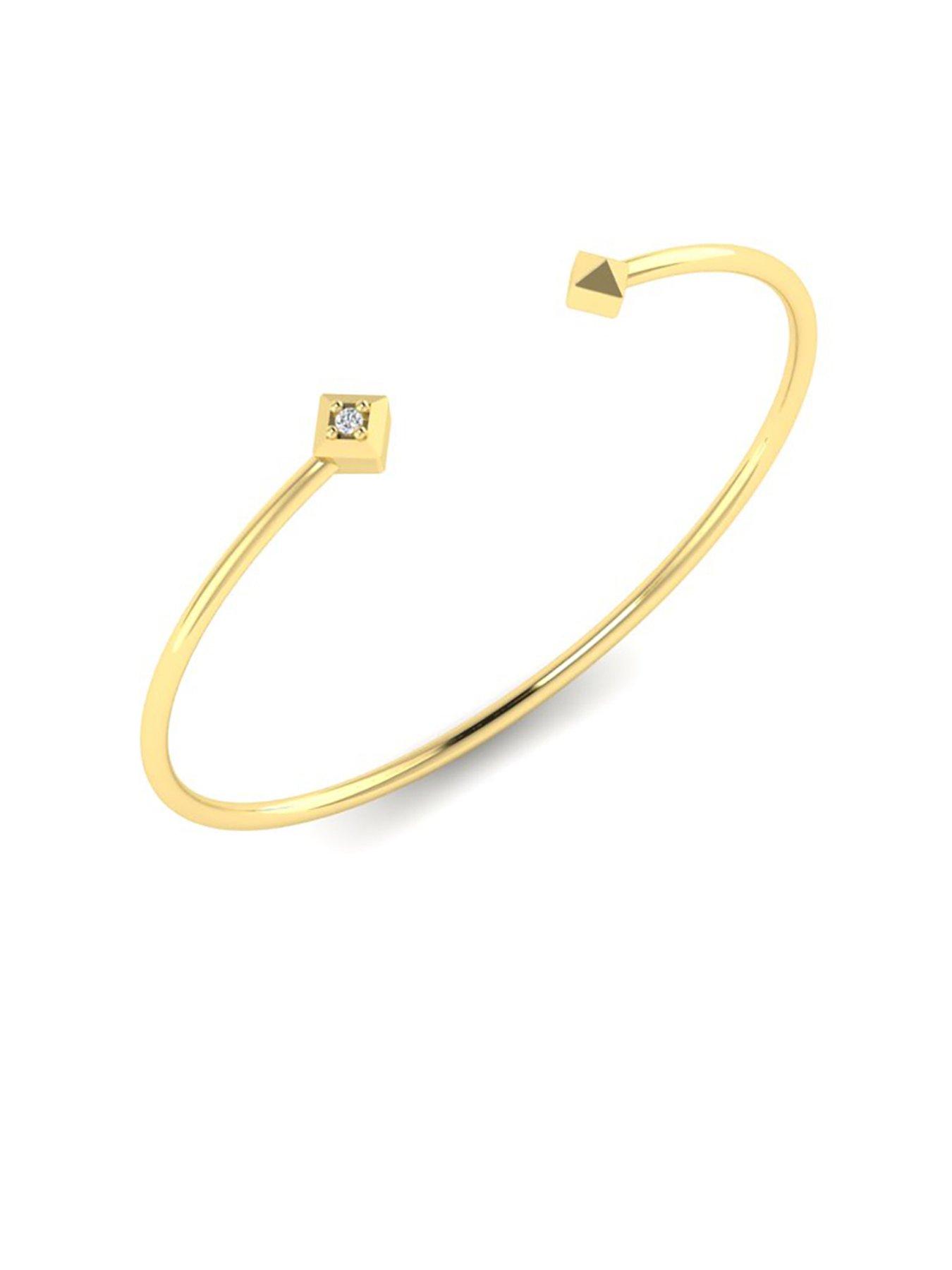 Image 3 of 6 of Kleora PYRAMID Modern Electrum Diamond Pyramid Bangle