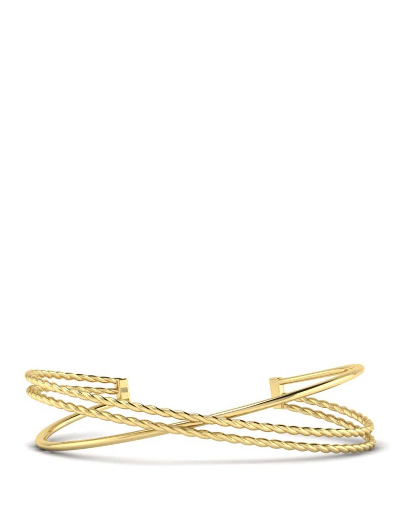 Kleora KLEORA CONTORTO Modern Electrum Rope  &  Polished Crossover Bangle