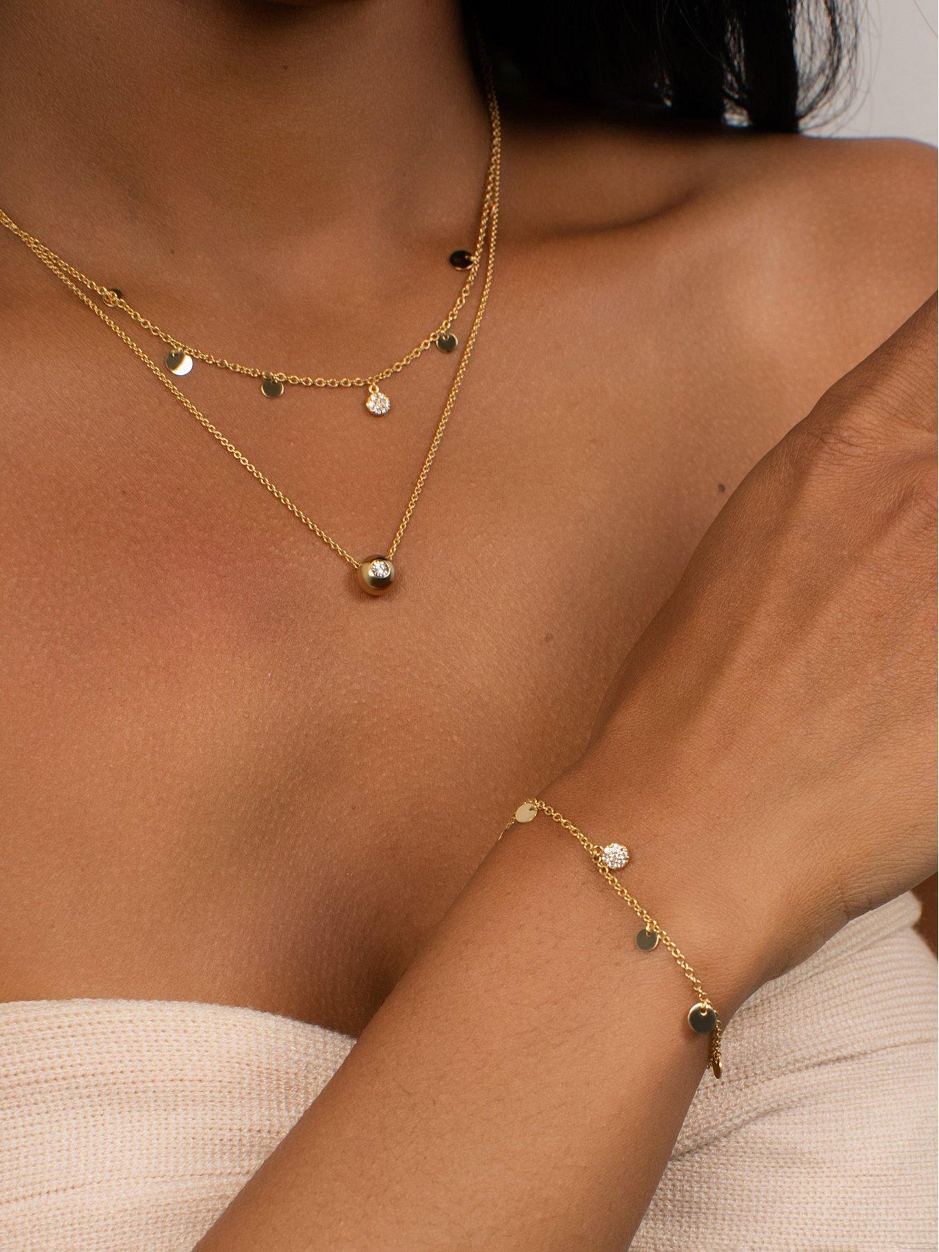 Image 4 of 6 of Kleora KLEORA AURORA Modern Electrum Diamond Disc Station Bracelet