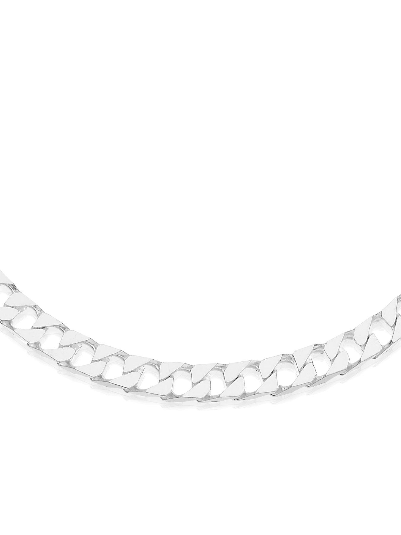 Image 2 of 3 of H. Samuel Men's Sterling Silver Square Curb Bracelet 8.25''