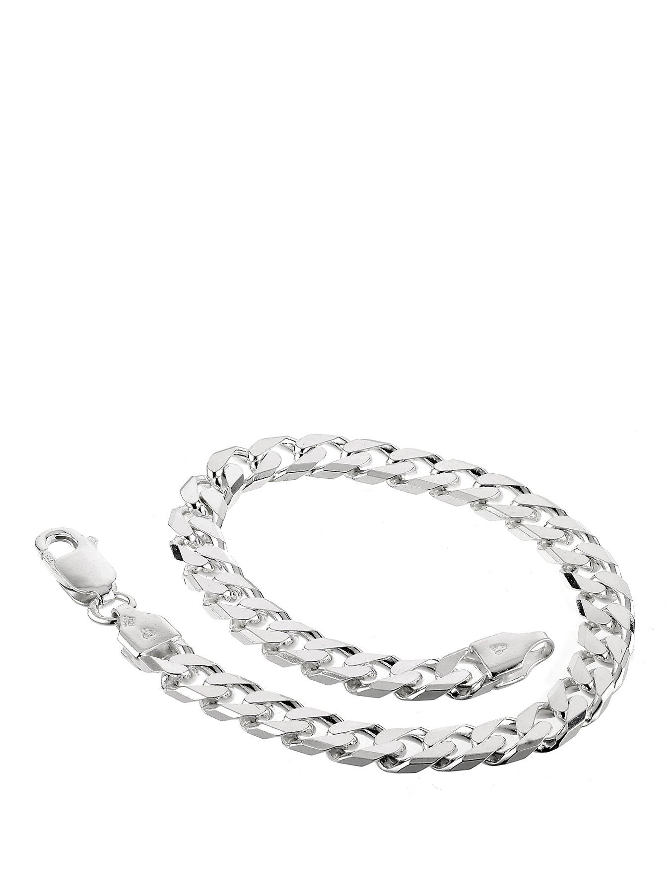 Image 1 of 1 of Ernest Jones Sterling Silver 8" Curb Chain Bracelet