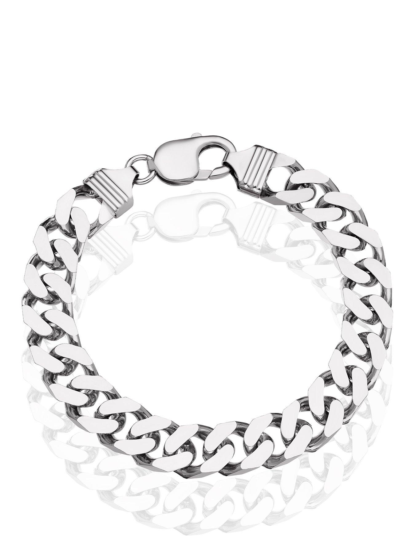 Image 1 of 3 of Ernest Jones Sterling Silver 7" Curb Chain Bracelet