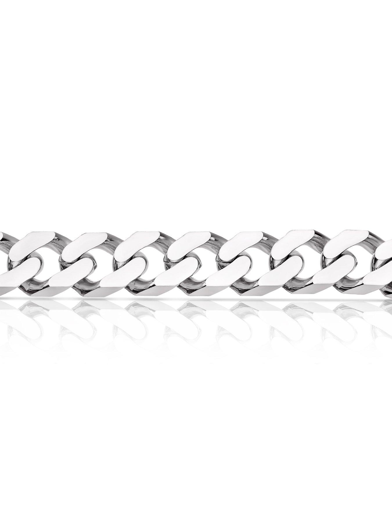 Image 2 of 3 of Ernest Jones Sterling Silver 7" Curb Chain Bracelet
