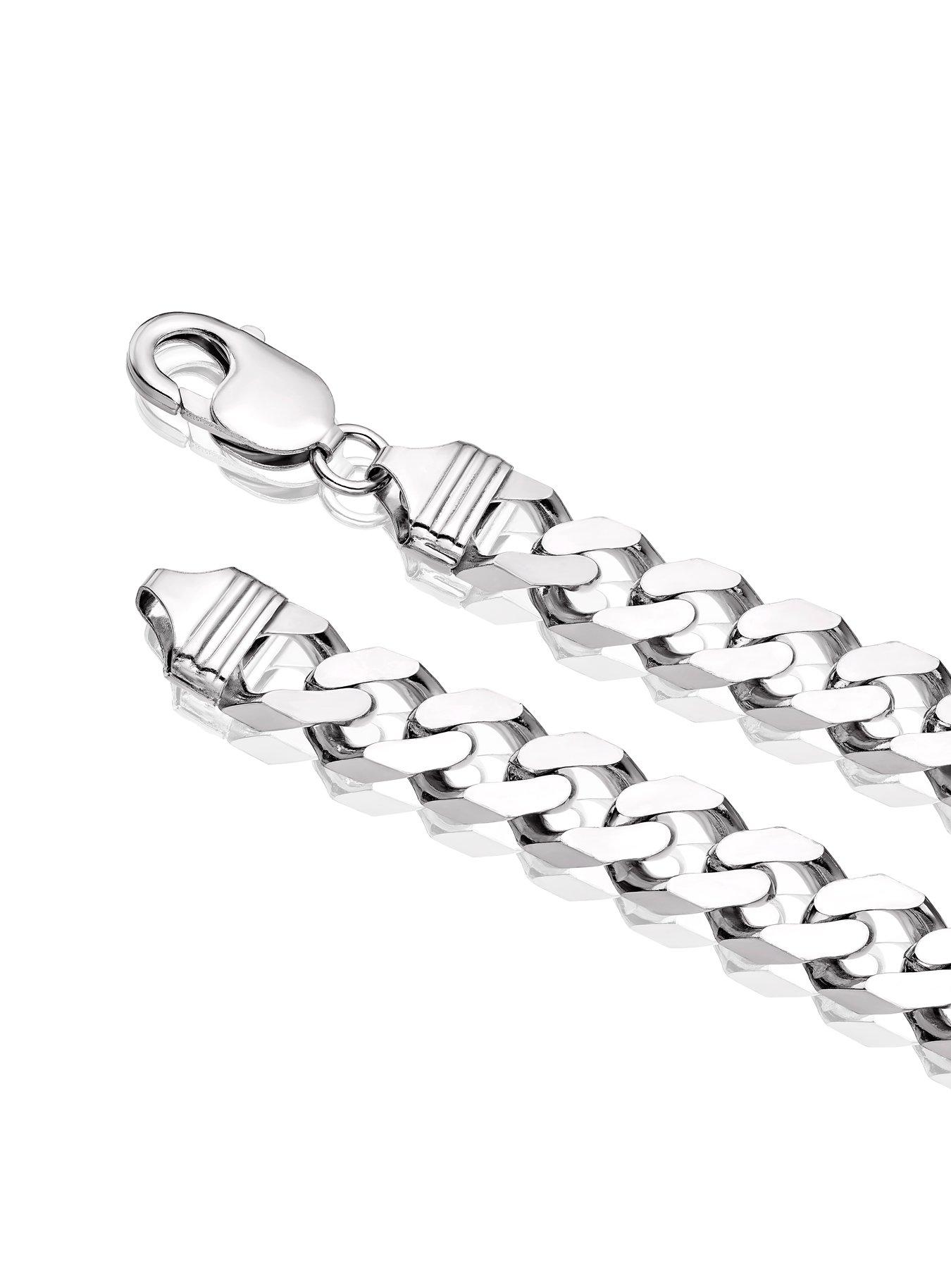 Image 3 of 3 of Ernest Jones Sterling Silver 7" Curb Chain Bracelet