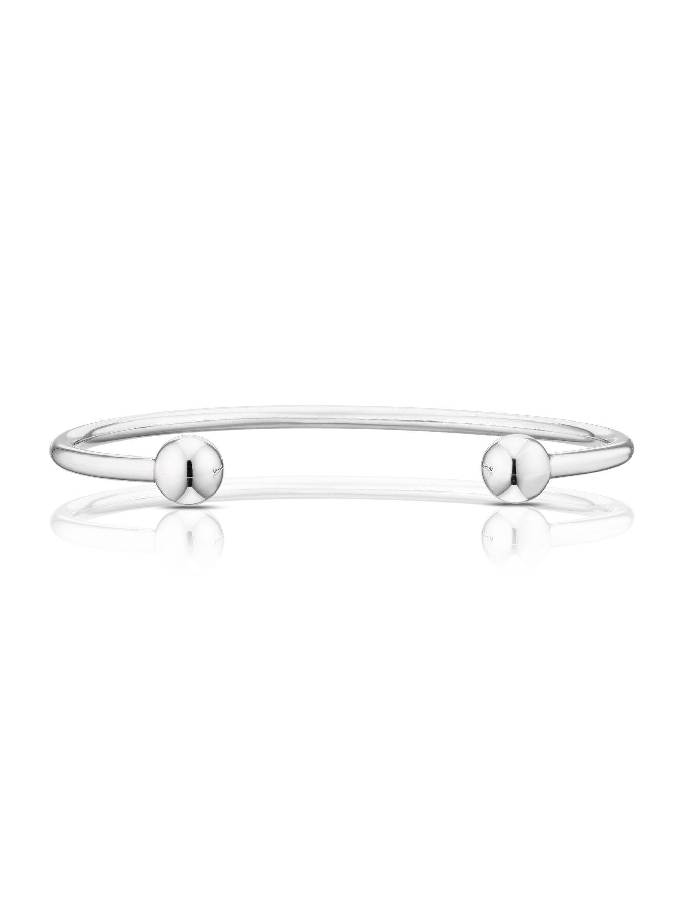 Image 3 of 3 of Ernest Jones Men's Sterling Silver Torque Bangle