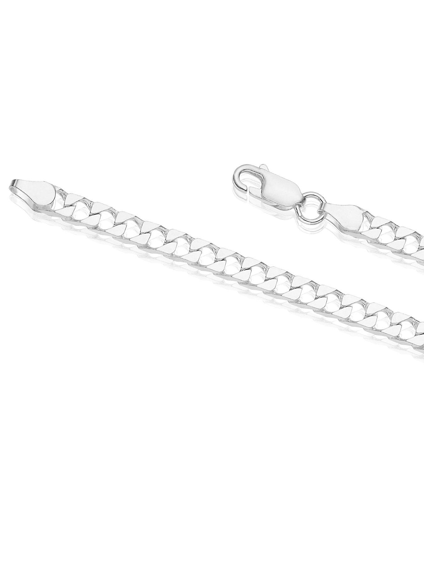 Image 3 of 4 of H. Samuel Men's Sterling Silver Flat Curb Chain 22''