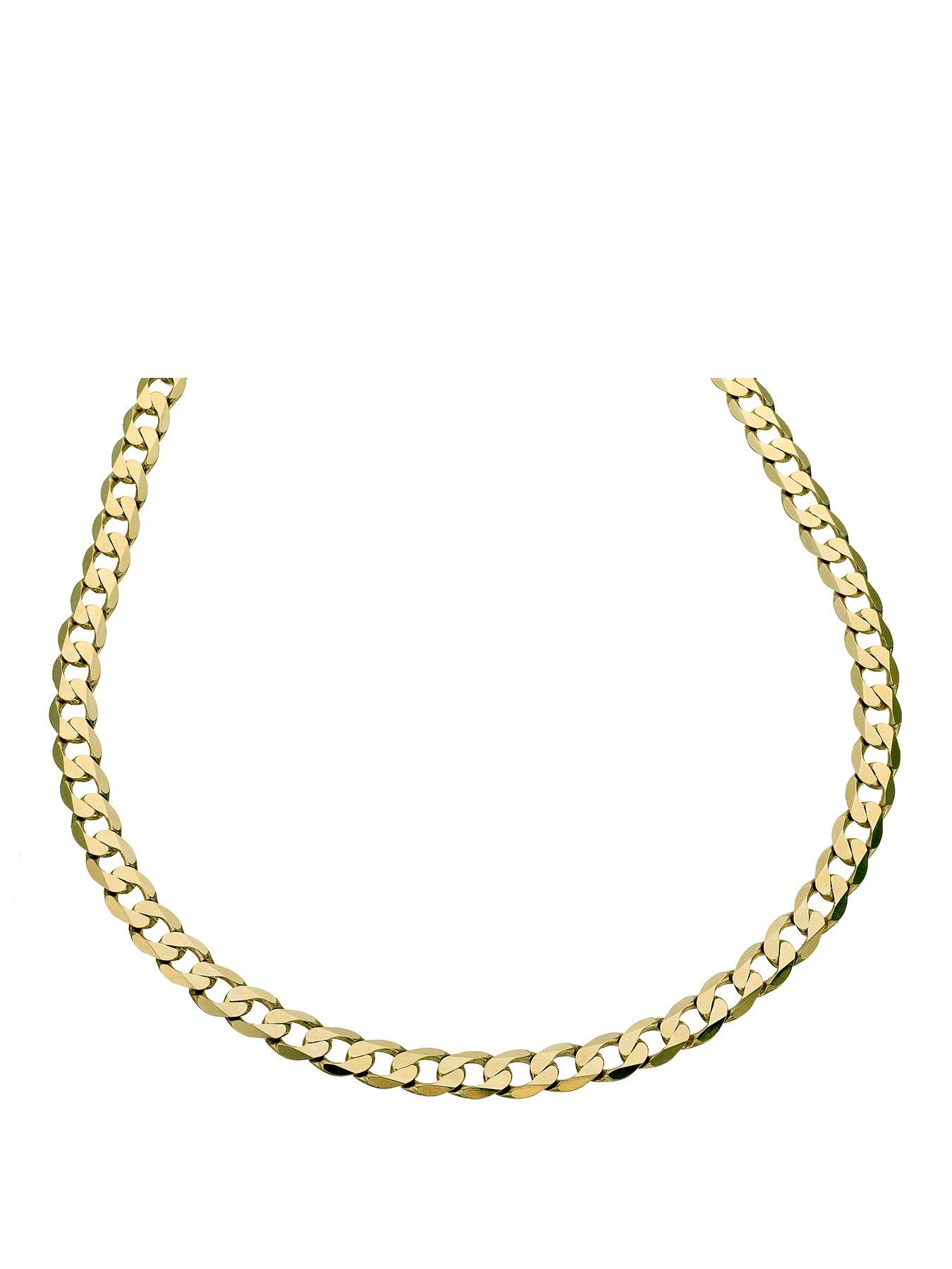 Ernest Jones 9Ct 20" Curb Chain - Gold