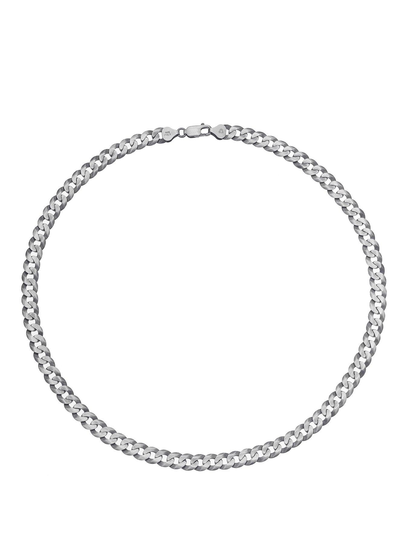 Ernest Jones Sterling Silver 20" Curb Chain