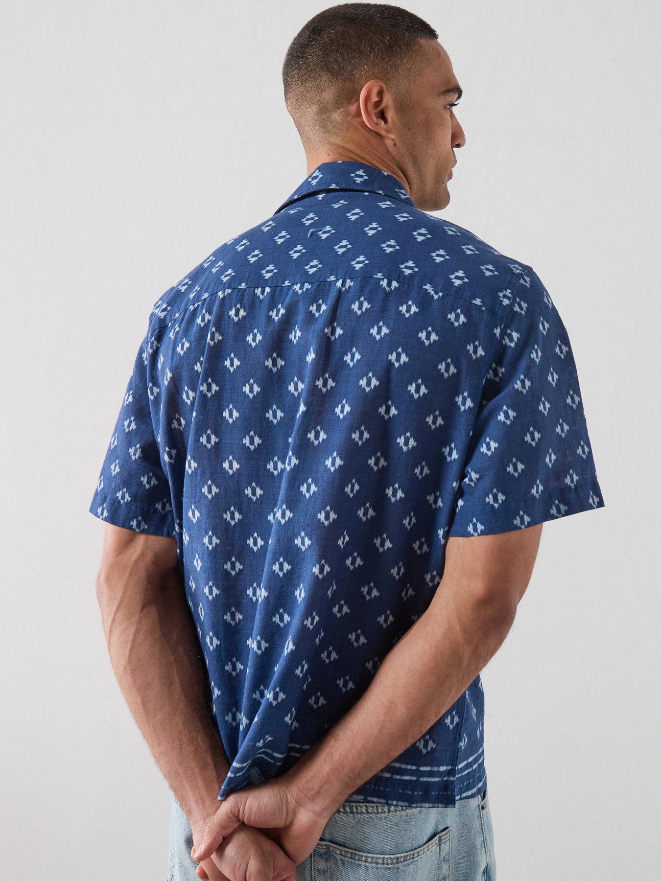 Image 2 of 6 of Mango Comino Short Sleeve Shirt - Medium Blue