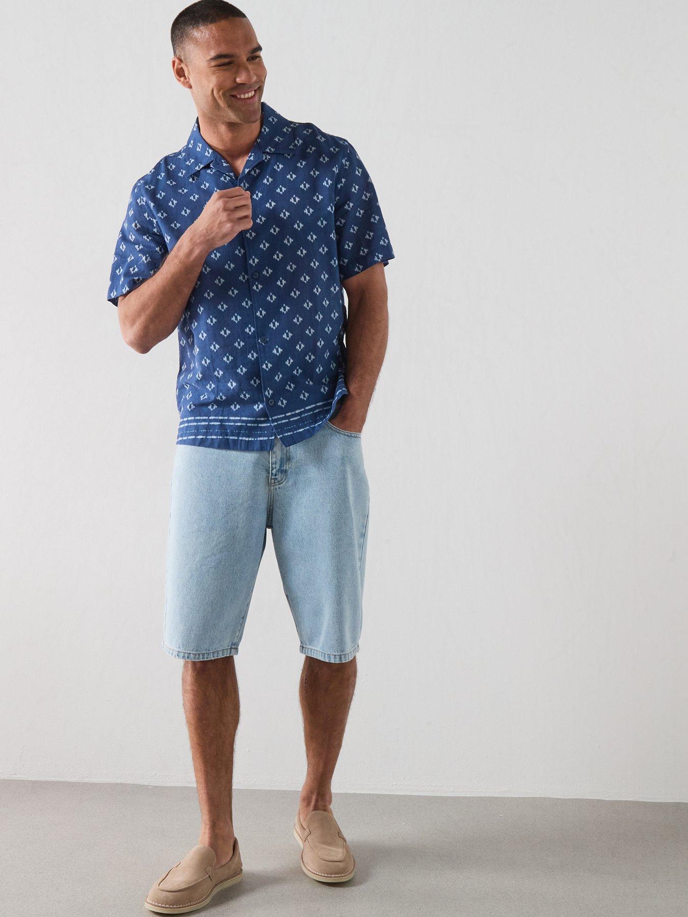 Image 3 of 6 of Mango Comino Short Sleeve Shirt - Medium Blue