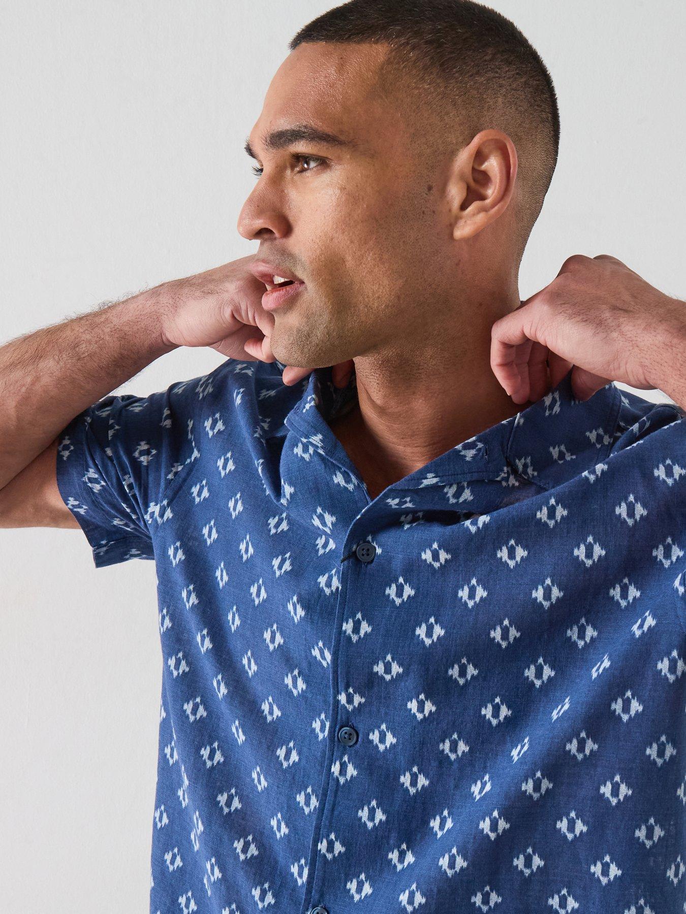 Image 4 of 6 of Mango Comino Short Sleeve Shirt - Medium Blue