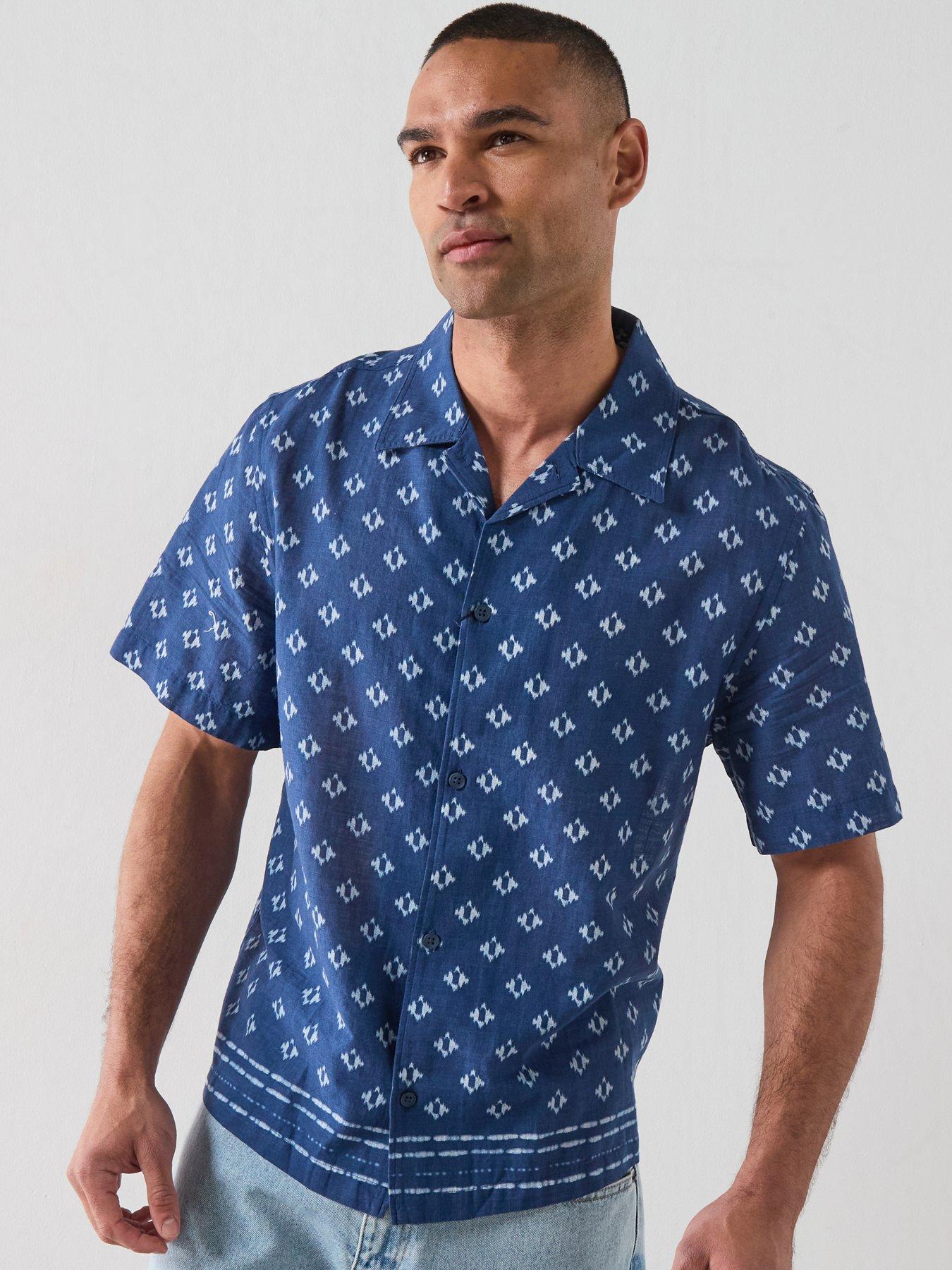 Image 6 of 6 of Mango Comino Short Sleeve Shirt - Medium Blue