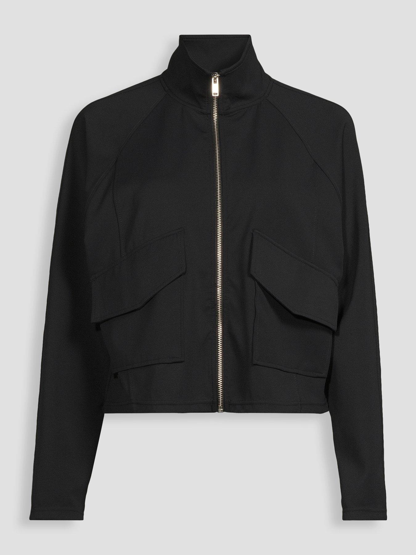 Image 7 of 7 of The Very Collection Scuba Utility Lightweight Jacket Co-ord - Black