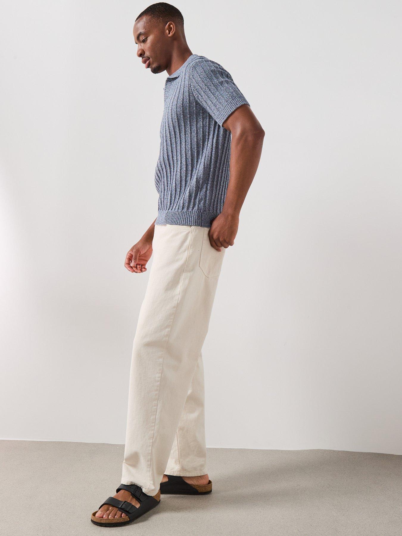 Image 4 of 6 of Mango Estreta Short Sleeve Polo Shirt - Medium Blue