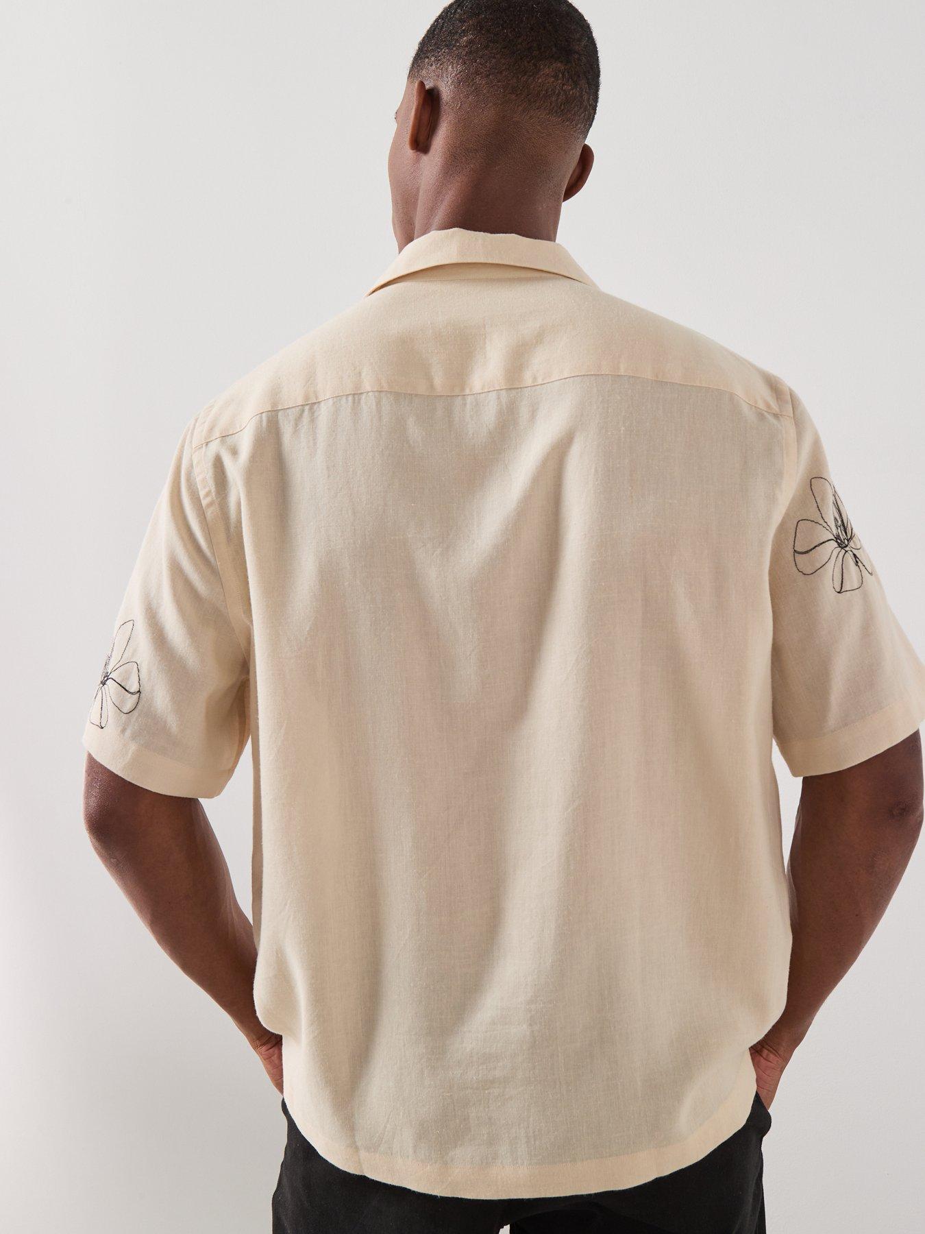 Image 2 of 5 of Mango Mahon Short Sleeve Shirt - Light Beige