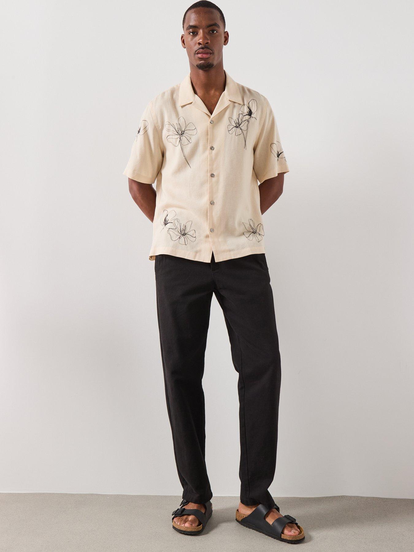 Image 3 of 5 of Mango Mahon Short Sleeve Shirt - Light Beige