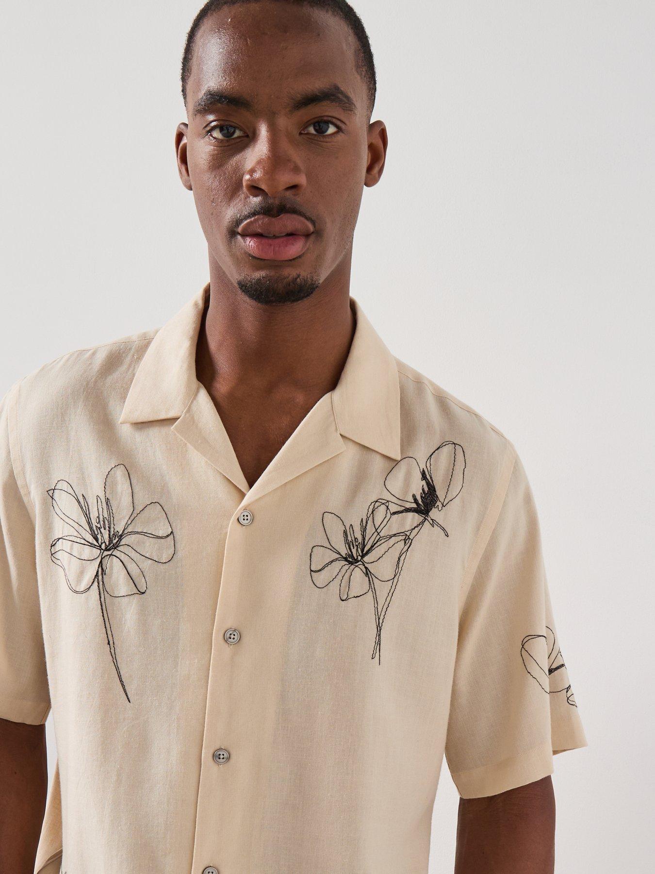Image 4 of 5 of Mango Mahon Short Sleeve Shirt - Light Beige