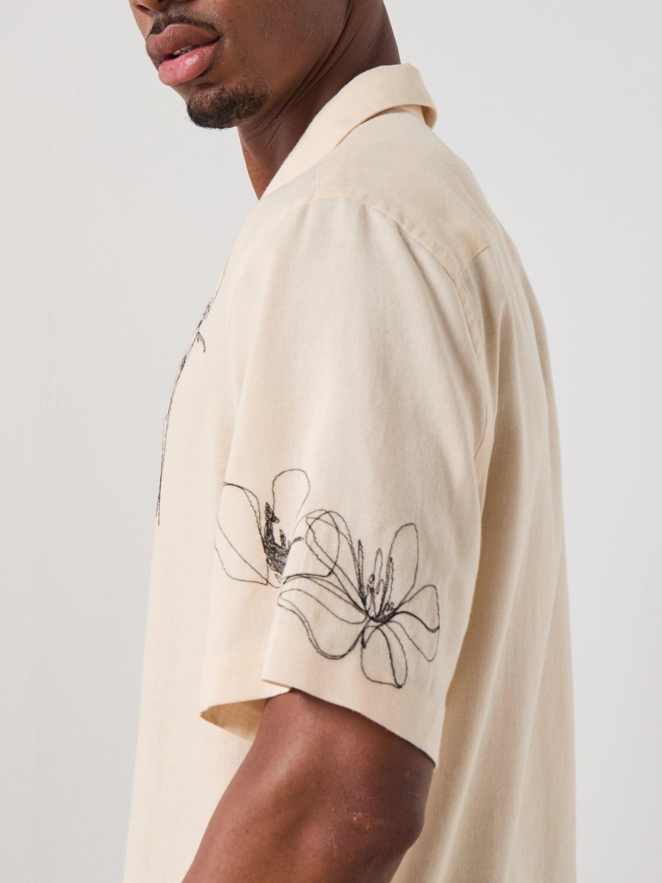 Image 5 of 5 of Mango Mahon Short Sleeve Shirt - Light Beige