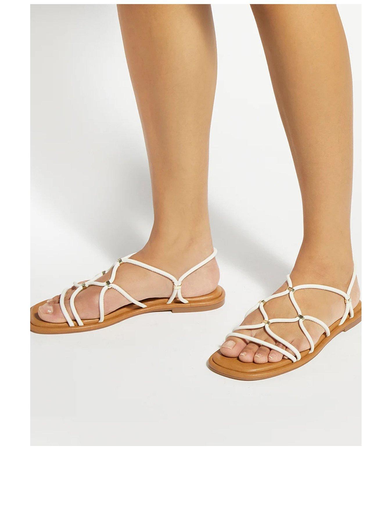 Image 2 of 5 of Dune London Leola Casual Sandals - White