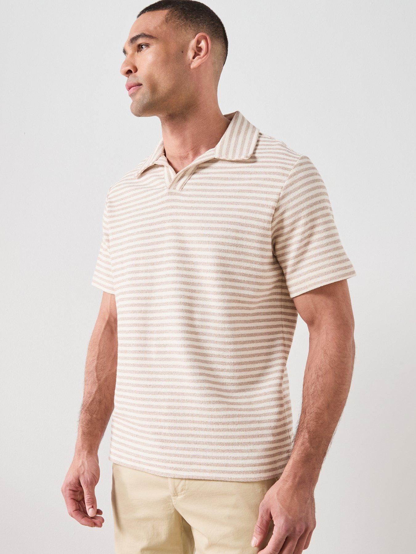 Mango Mango Xavir Short Sleeve Poloshirt - Light Beige
