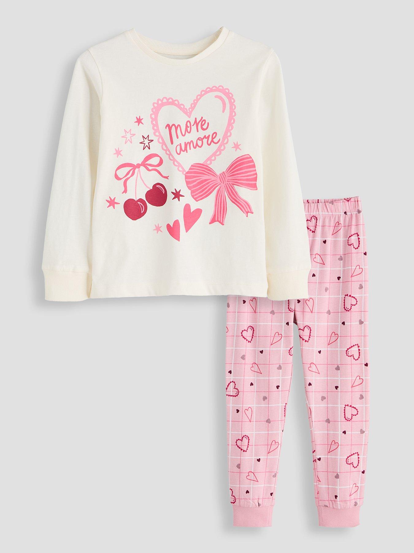 Image 1 of 5 of The Very Collection Girls More Amour Long Sleeve Pyjama