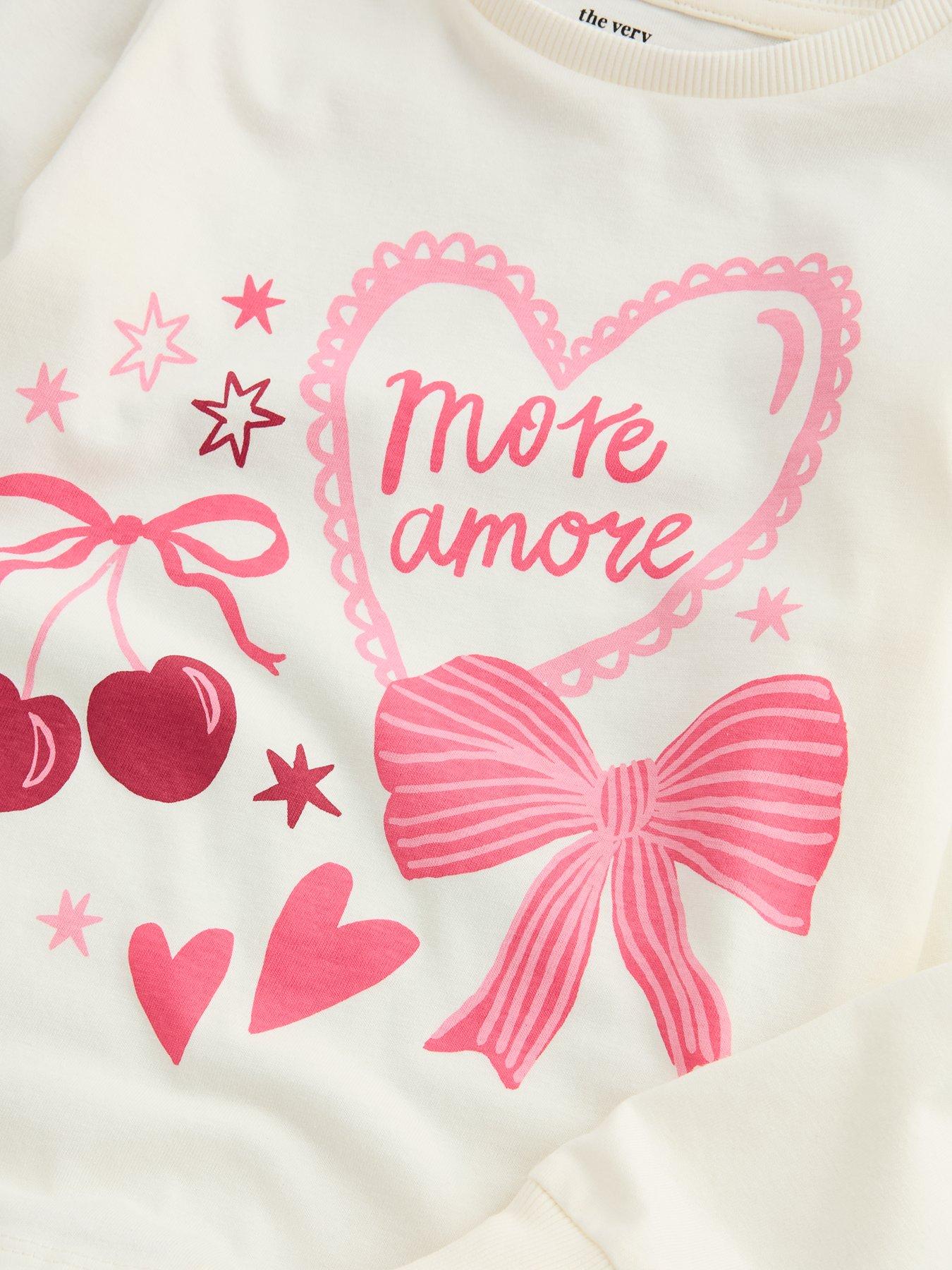 Image 3 of 5 of The Very Collection Girls More Amour Long Sleeve Pyjama