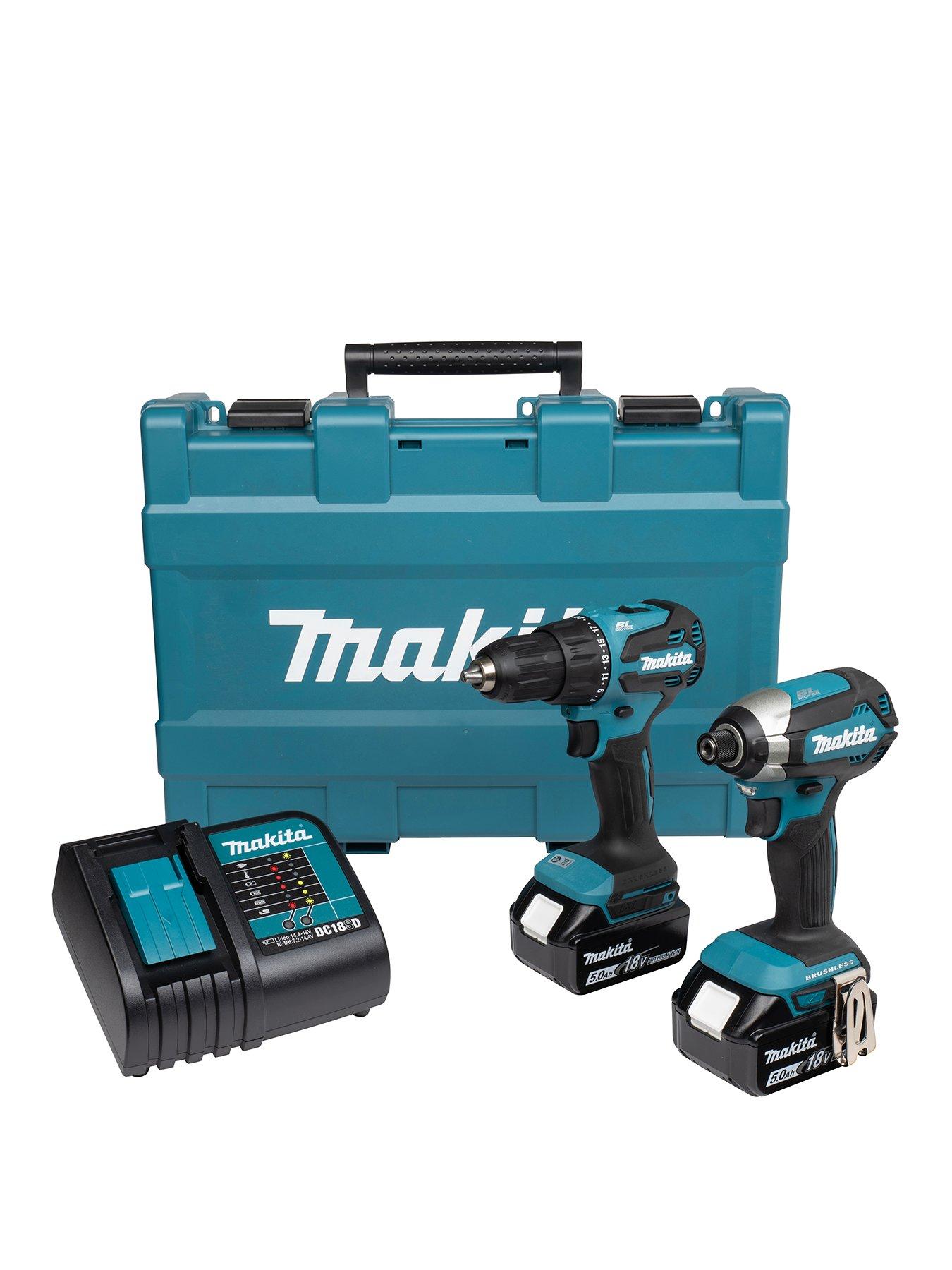 Makita 18V BRUSHLESS COMBI & IMPACT 2 X 5AH