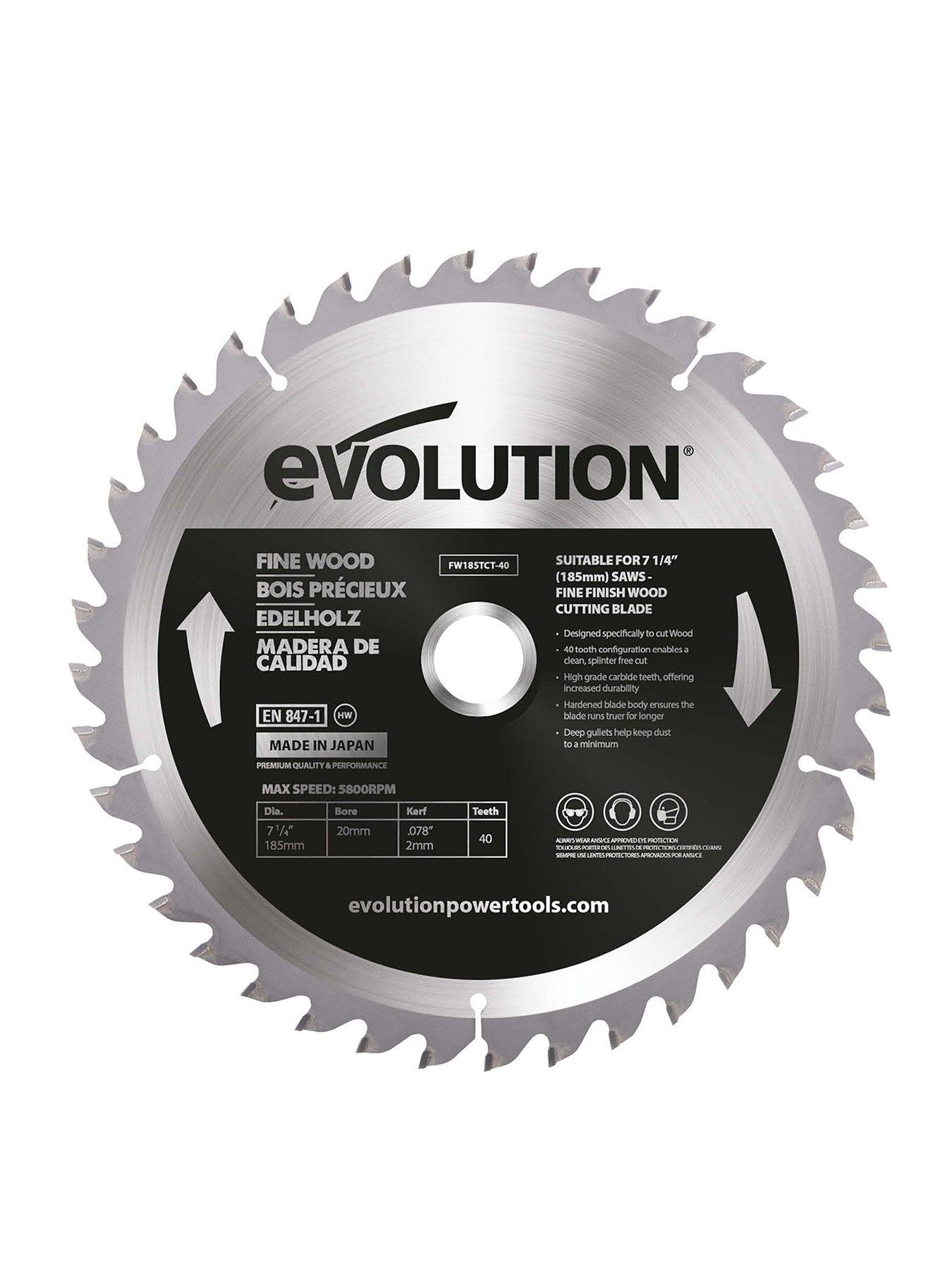 Evolution 185mm Fine Wood Circ Saw Blade