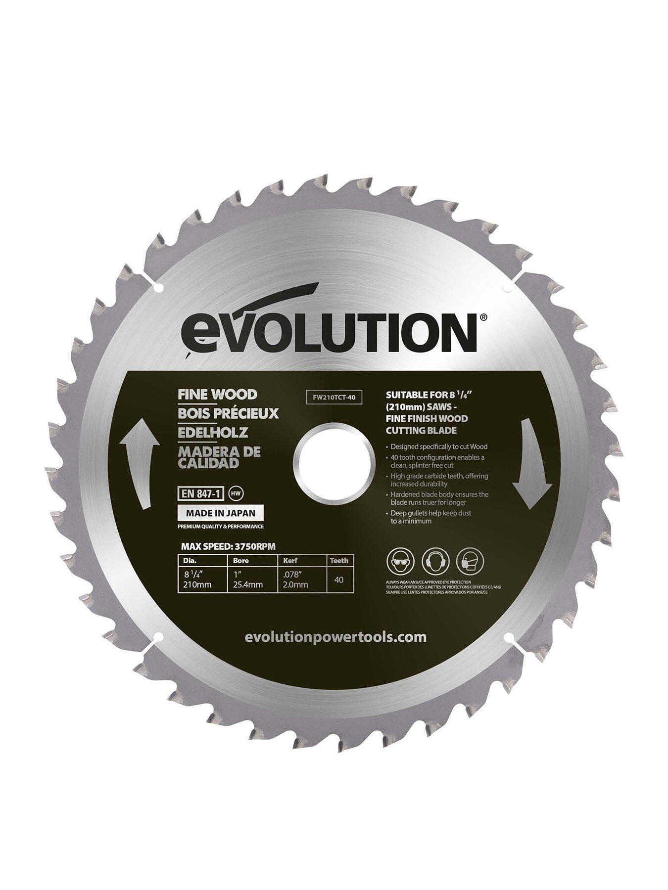 Evolution 210mm Fine Wood Mitre Saw Blade