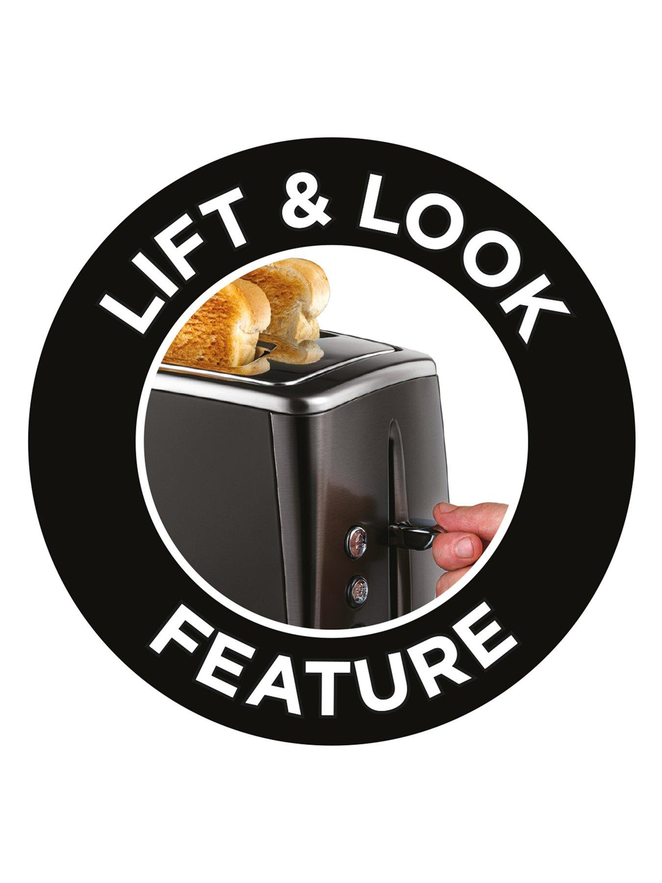 Image 7 of 7 of Russell Hobbs Luna 2 Slice Toaster - Matte Black