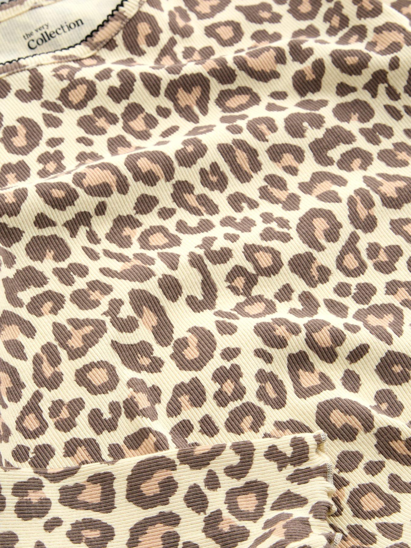 Image 3 of 5 of The Very Collection Leopard Print Long Sleeve Pyjama - Multi