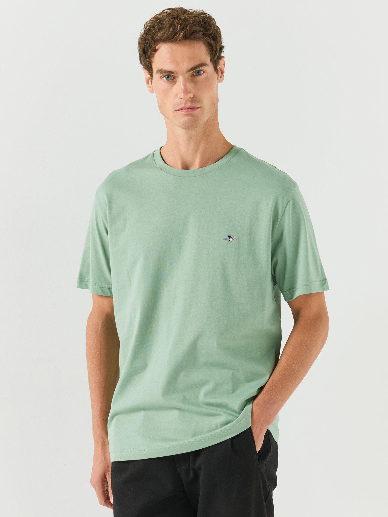 GANT Regular Fit Shield Short Sleeve T-Shirt - Light Green