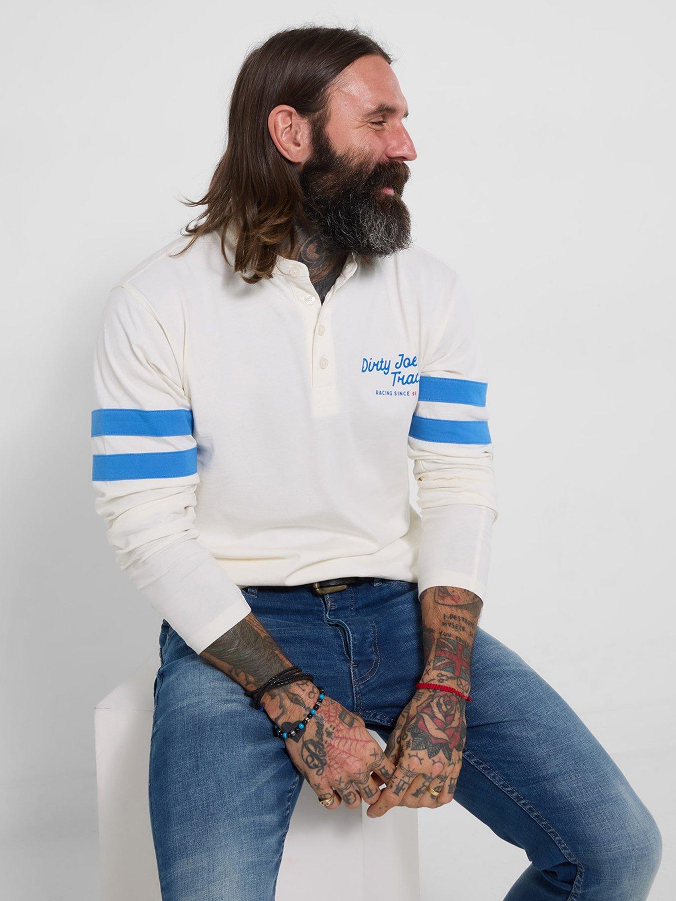 Image 3 of 6 of Joe Browns Joe Browns Retro Ride Embroidered Long Sleeve Henley T-Shirt - White