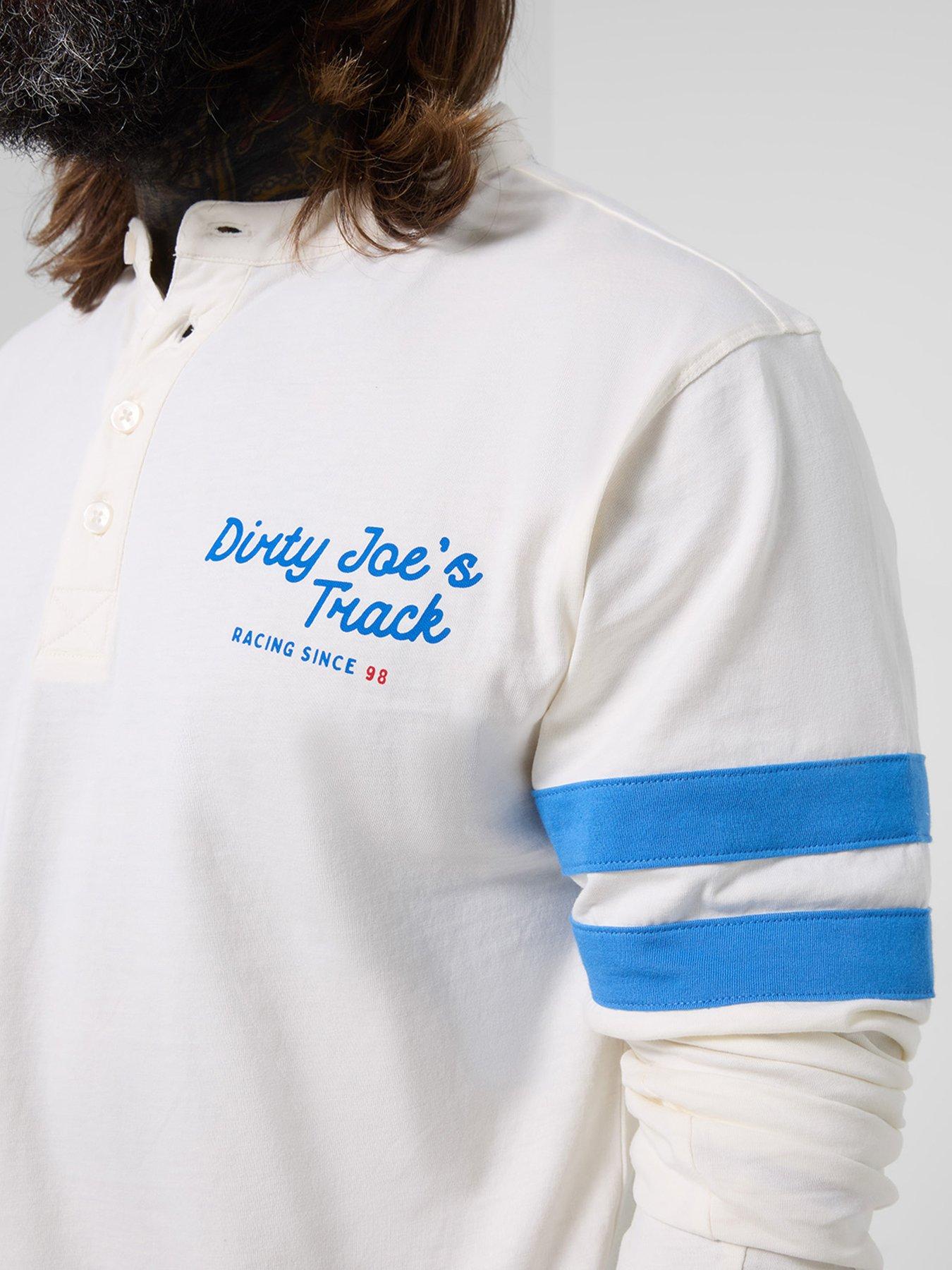 Image 4 of 6 of Joe Browns Joe Browns Retro Ride Embroidered Long Sleeve Henley T-Shirt - White