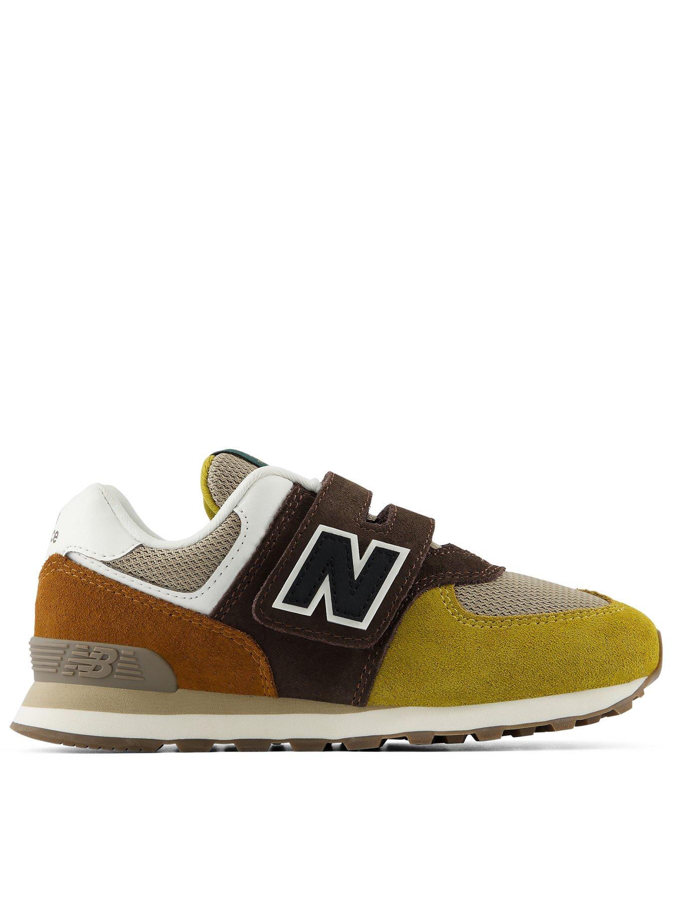 Image 1 of 7 of New Balance Kids Unisex 574 Double Riptape Cushioned Trainers - Multi