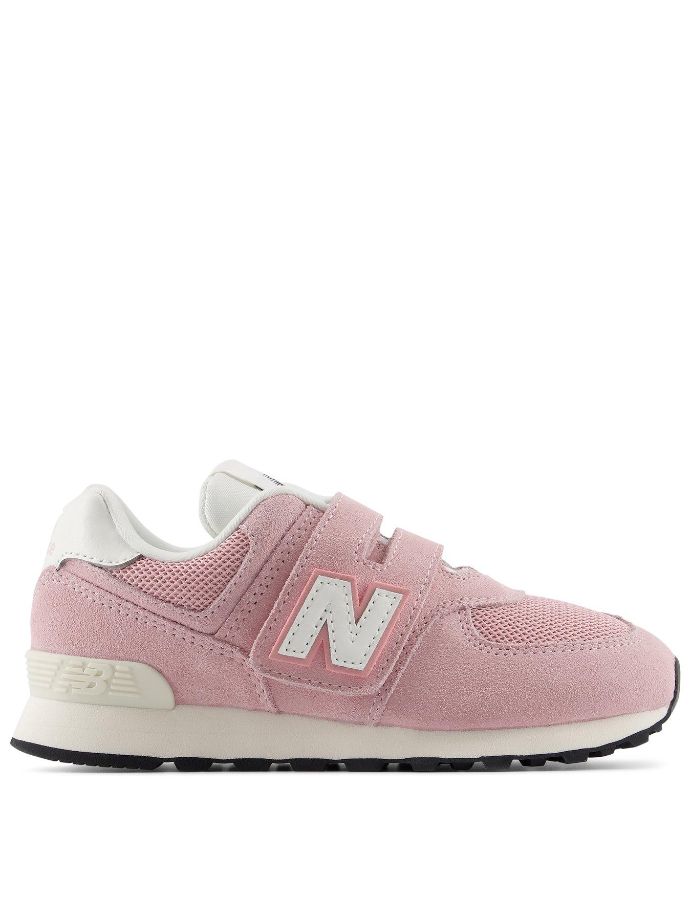 Image 1 of 7 of New Balance Kids' 574 Hook &amp; Loop Trainers - Pink