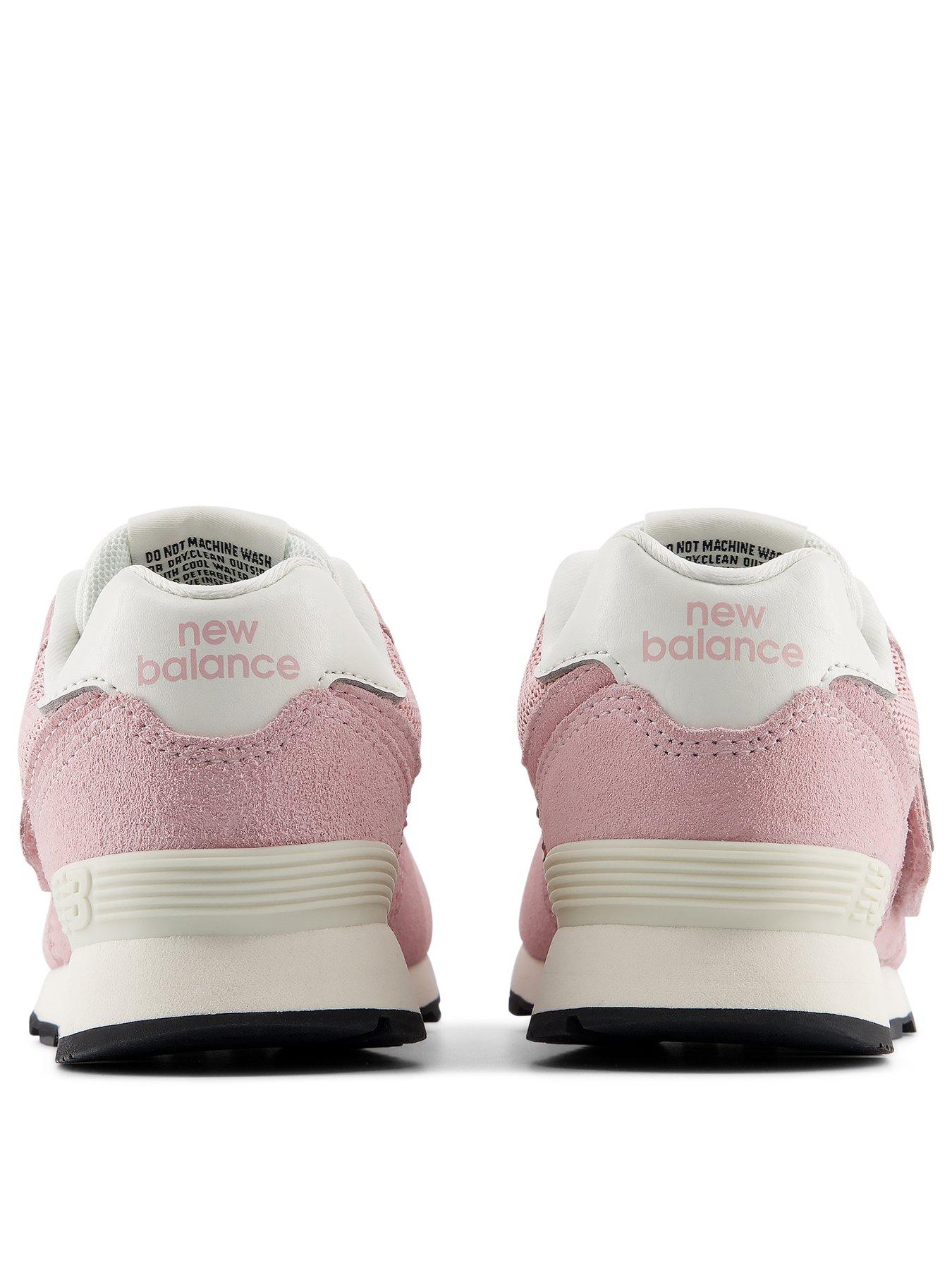 Image 3 of 7 of New Balance Kids' 574 Hook &amp; Loop Trainers - Pink
