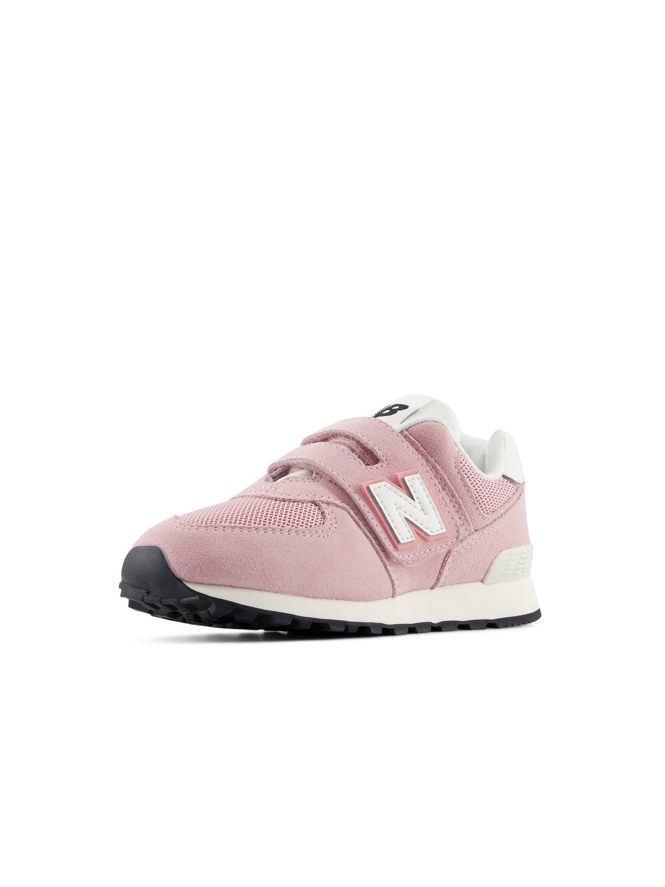 Image 6 of 7 of New Balance Kids' 574 Hook &amp; Loop Trainers - Pink