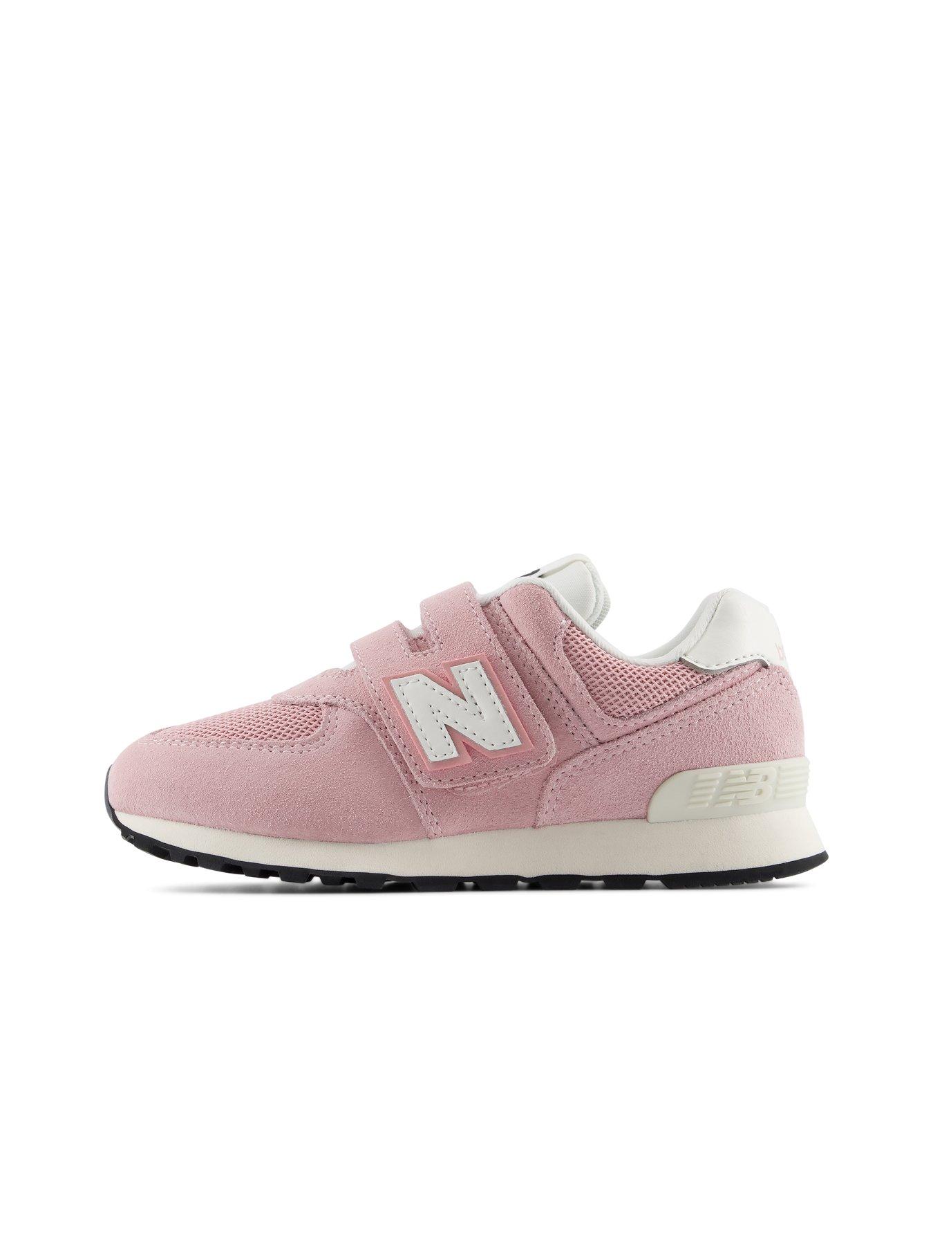 Image 7 of 7 of New Balance Kids' 574 Hook &amp; Loop Trainers - Pink