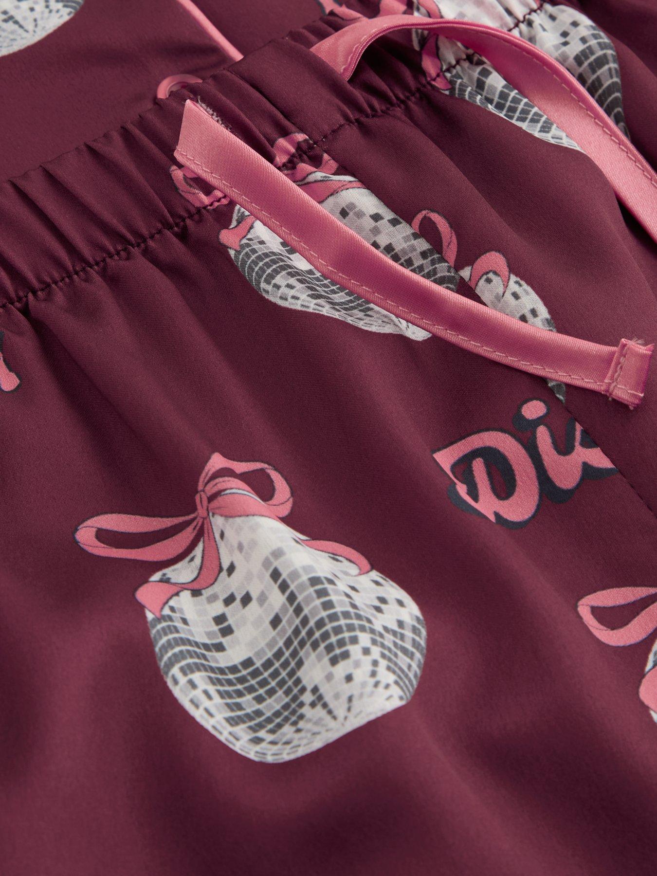 Image 5 of 5 of The Very Collection Girls Disco Ball Satin-Look Button-Through Pyjamas - Multi