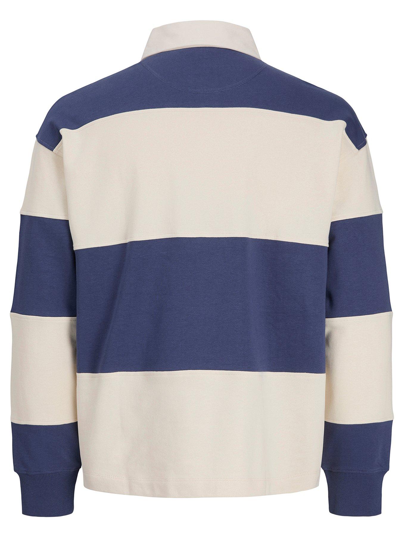 Image 3 of 5 of Jack & Jones Junior Boys Long Sleeve Rugby Polo - Blue