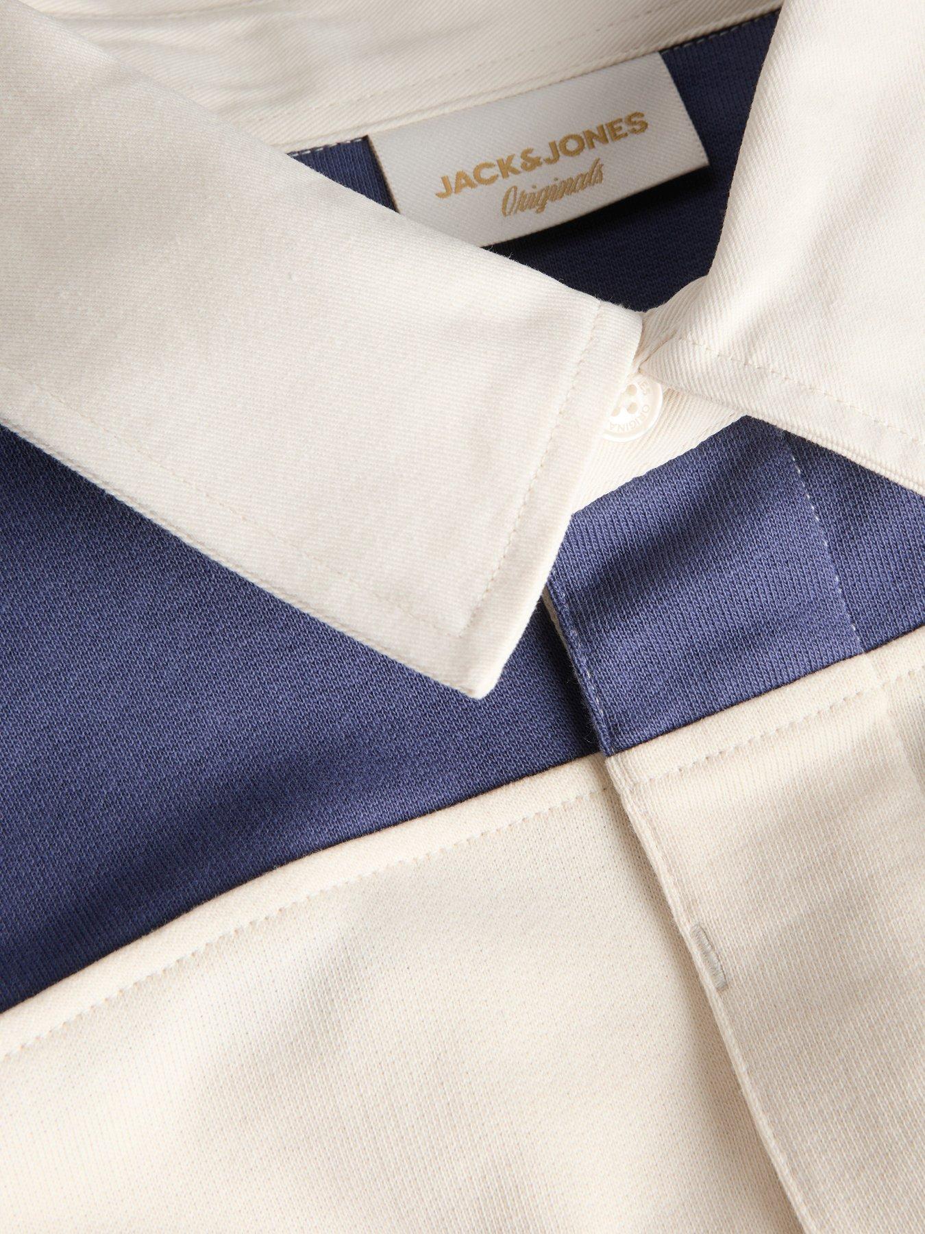 Image 5 of 5 of Jack & Jones Junior Boys Long Sleeve Rugby Polo - Blue