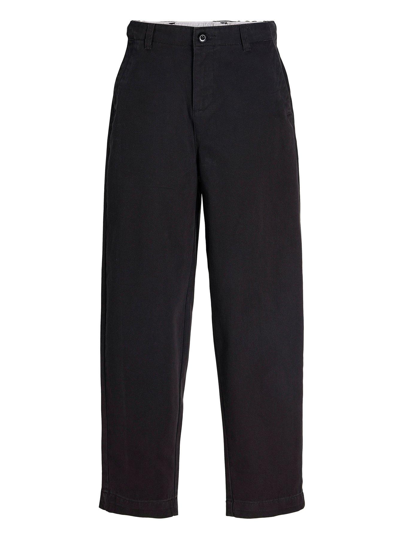 Image 2 of 3 of Jack & Jones Junior Boys Elvaro Trousers - Black